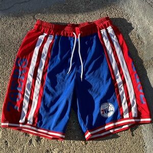 Philadelphia 76ers NBA Unk red white and blue Basketball Shorts